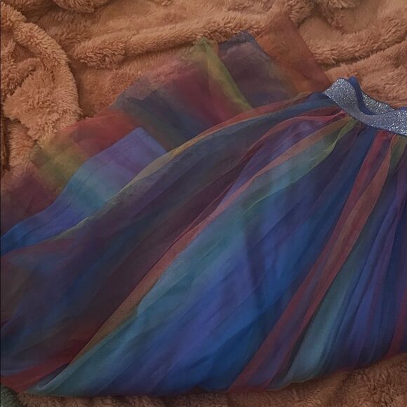 Multicolor Girls Tulle Skirt with under skirt - Picture 4 of 5